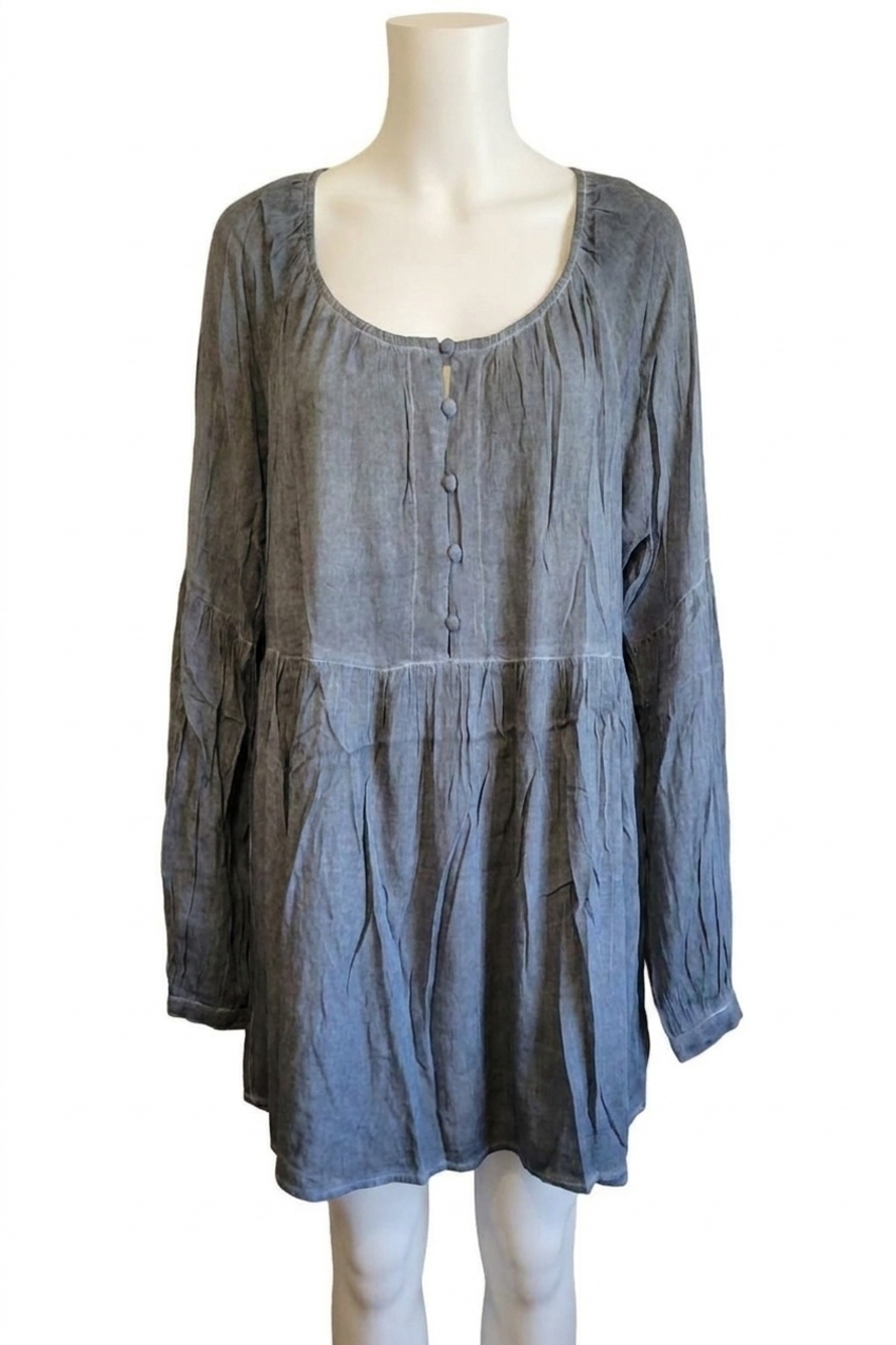 NEW MYSTREE boho tunic dress in denim blue